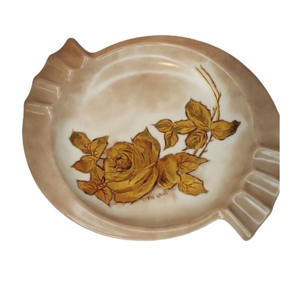 unbranded Accents Vintage Mid Century Cigar Ashtray Hand Painted